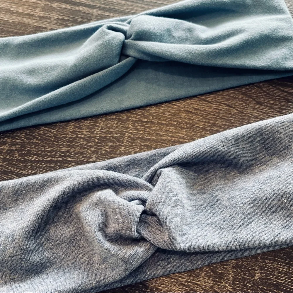 Wide Twist Blue Headband Bundle Handmade NEW